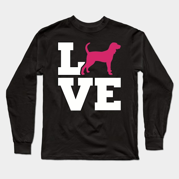 Black and Tan Coonhound love Long Sleeve T-Shirt by Designzz